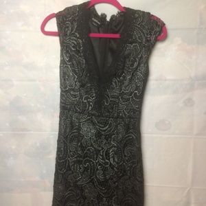 BeBe Black and Silver Party Dress